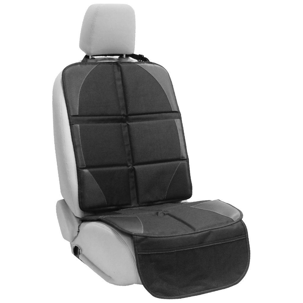Polyester Kindersitz Unterlage mit Taschen, schwarz robust, Urlaub  Sitzschoner