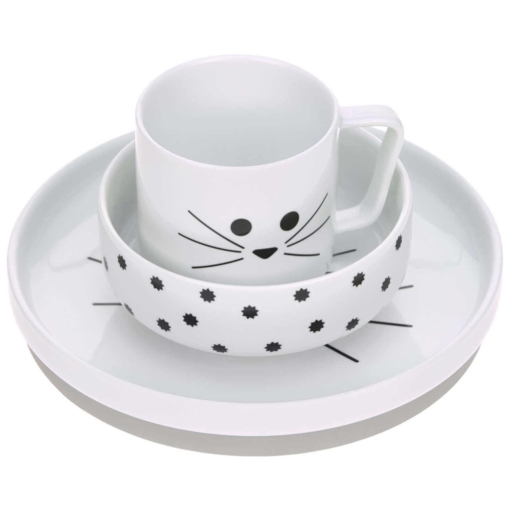 3.tlg Stoviglie per Bambini Regalo Set Essen Set Colazione Piatti Tazza  Ciotola