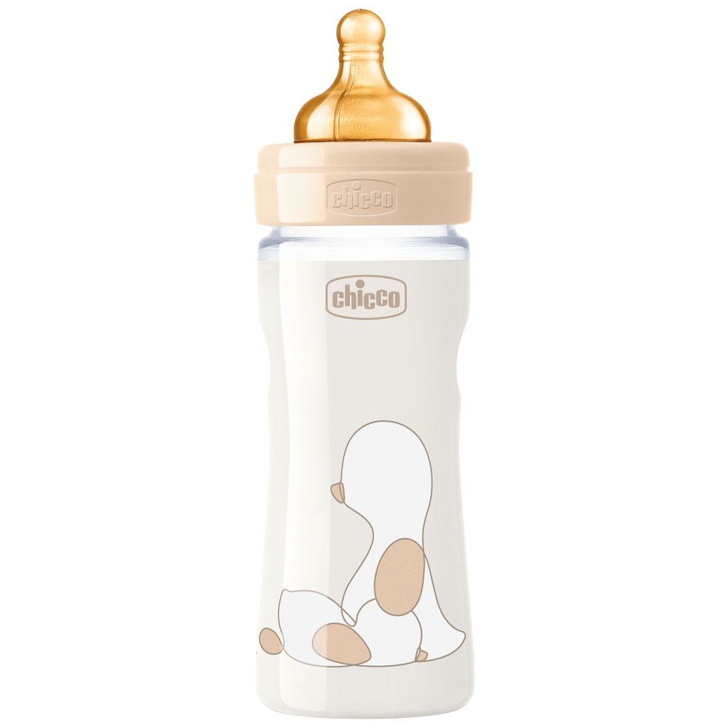 Chicco Bottiglie di plastica originali in lattice - Esperienza di suzione  naturale per il vostro bambino