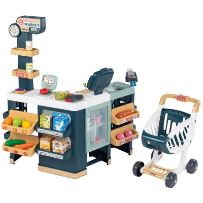 Smoby Maxi Supermarkt Kinder Spielspaß inkl. – für Einkaufswagen