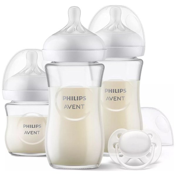 Philips Avent Natural Response - Set di biberon in vetro per neonati