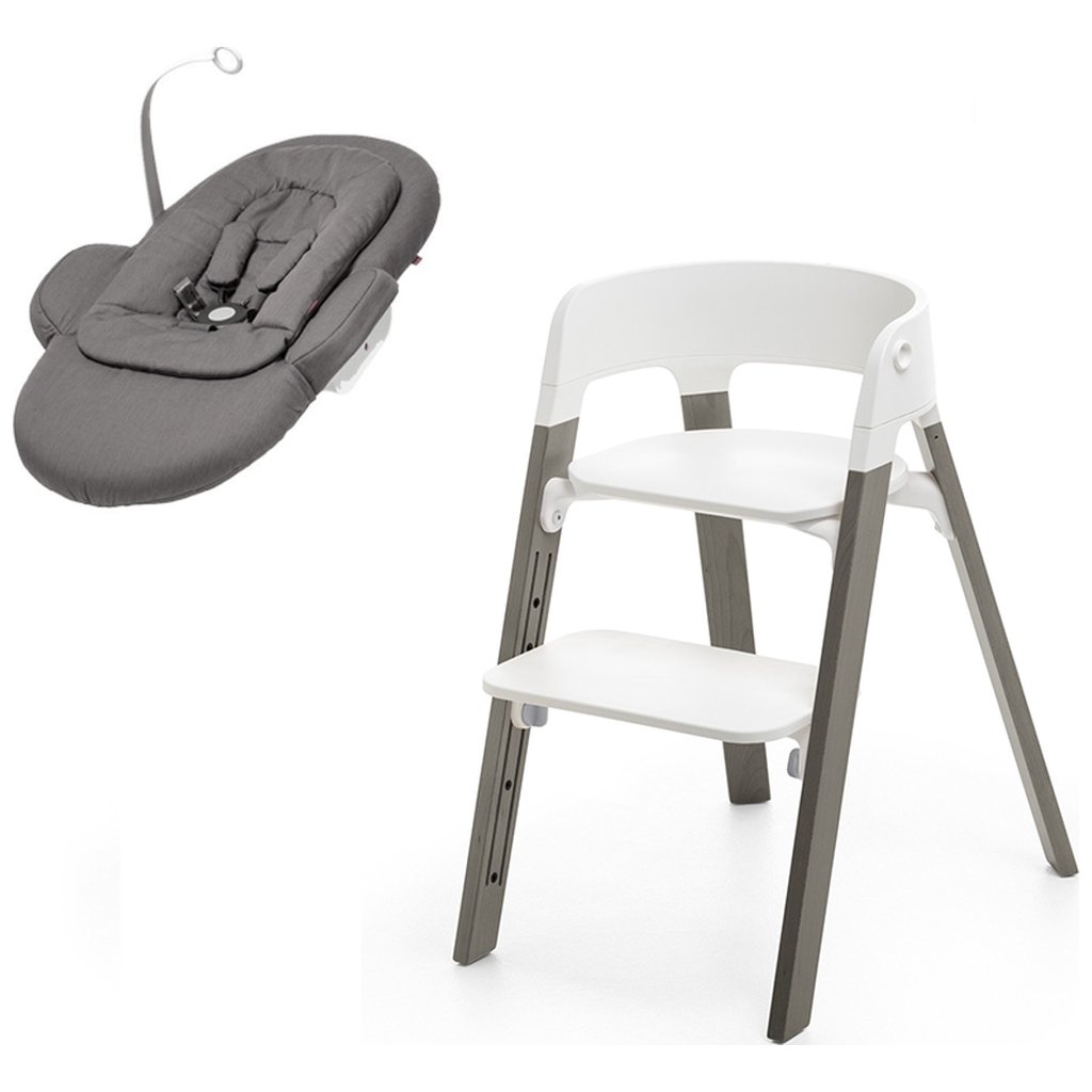 STOKKE Seggiolone Steps Faggio con set neonato - Pratico pacchetto