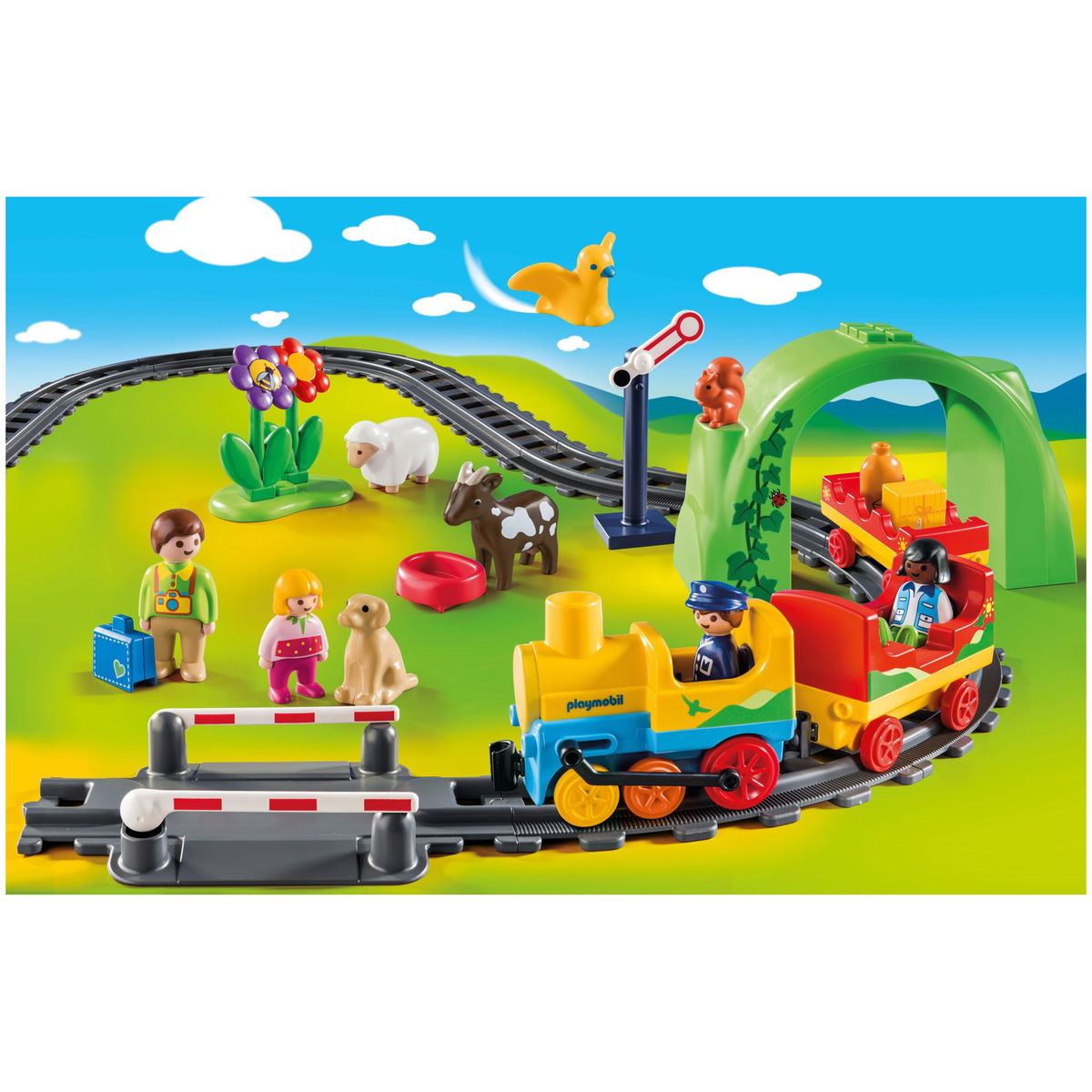 きー Playmobil 1.2.3 Train with tracks
