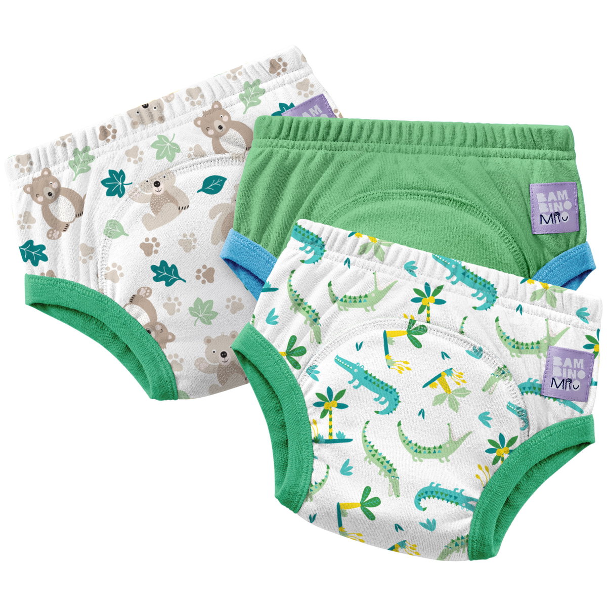 Product Image for Bambino Mio Culotte d'Apprentissage Réutilisable Pack Avantage giungla verde