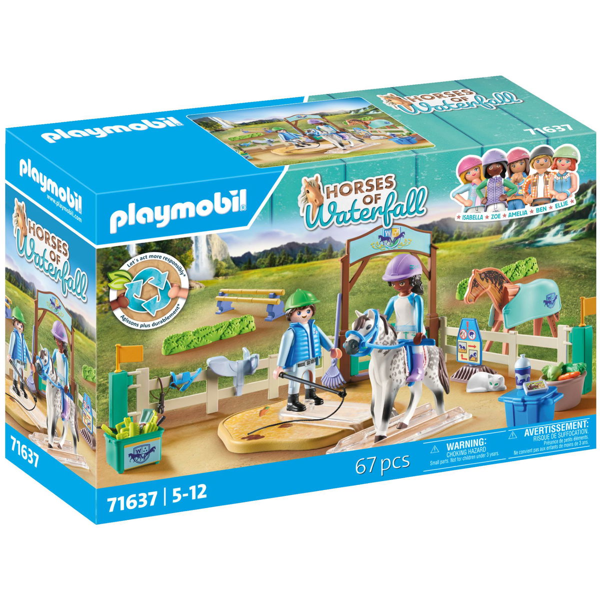 PLAYMOBIL Horses of Waterfall 71637 Modern Riding School 4mybaby