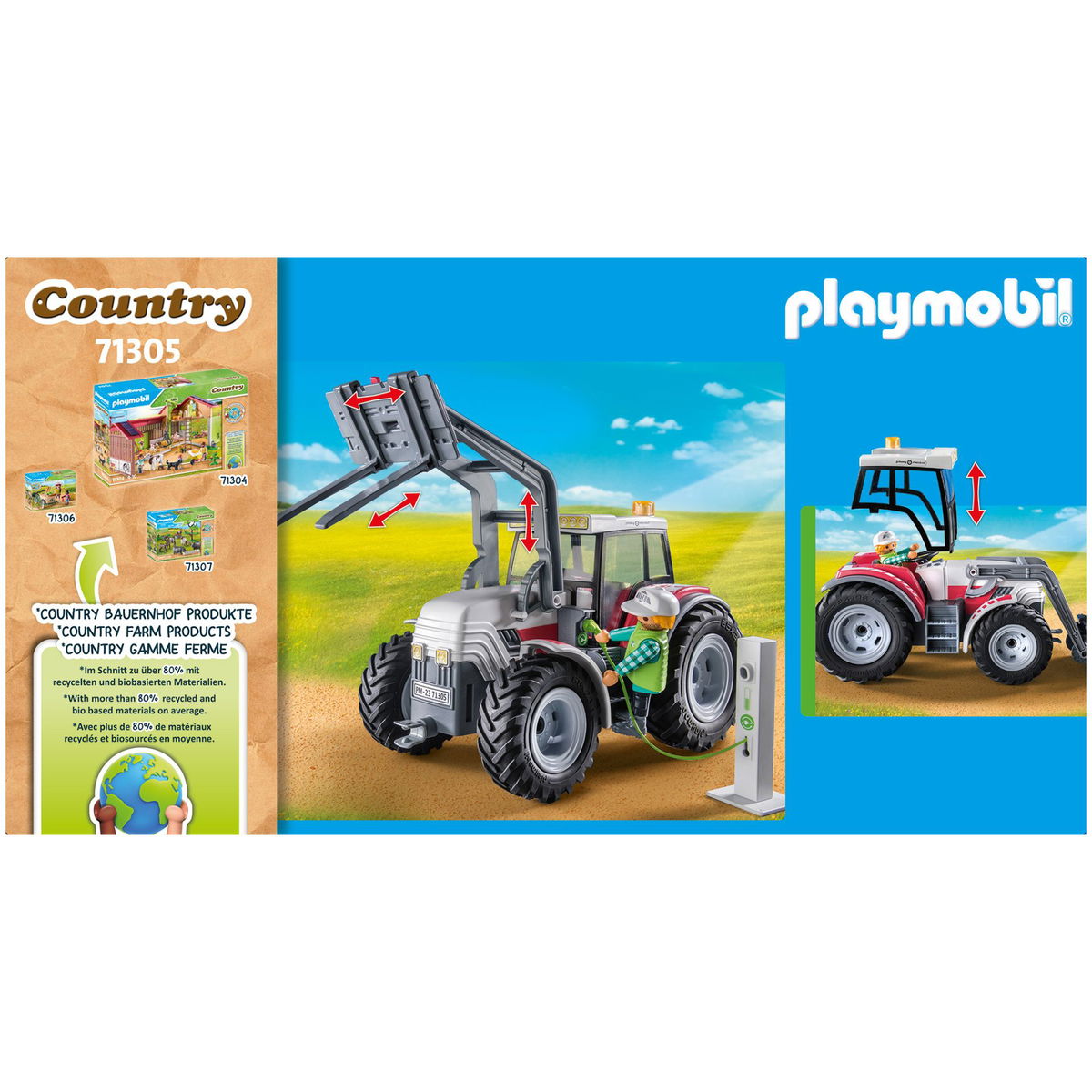 PLAYMOBIL Country 71305: Large tractor for endless play fun