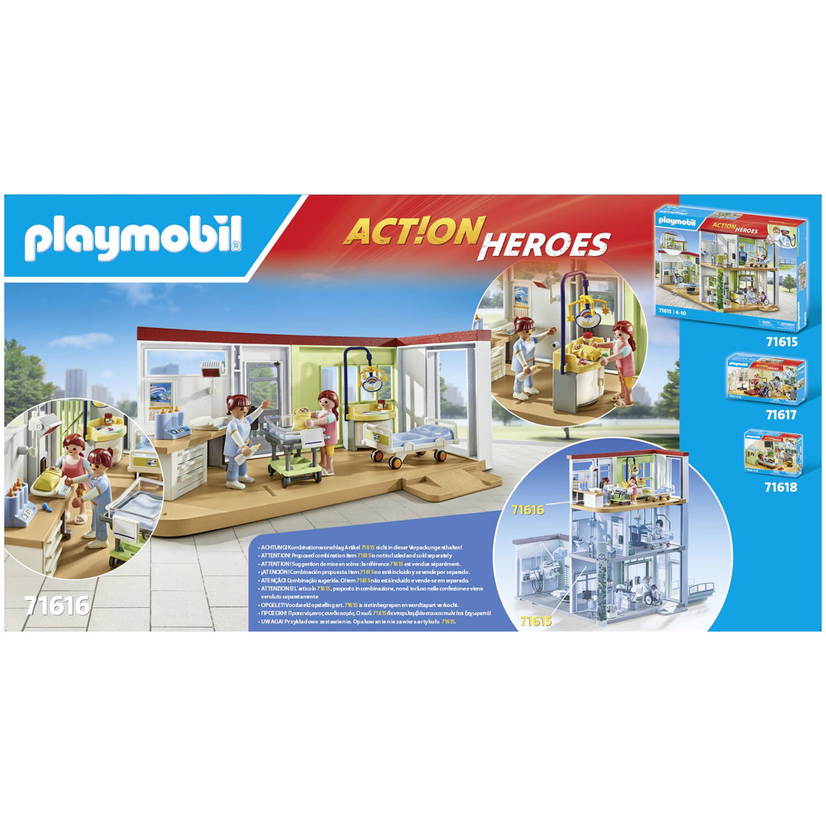 Action Heroes Playmobil Maternity Room Playmobil 71616 Action Heroes: Maternity Ward Very