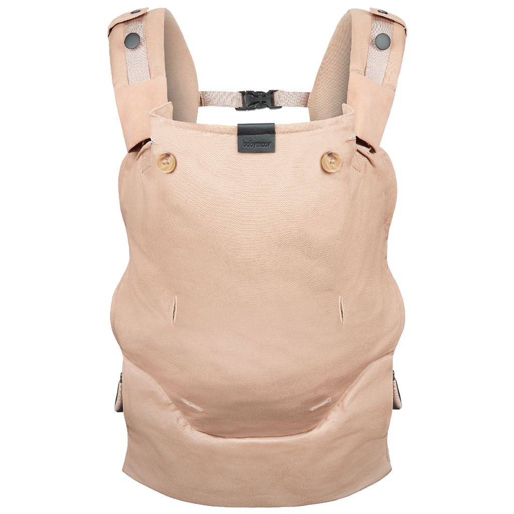 Beige Babytrage mit breiten Schultergurten