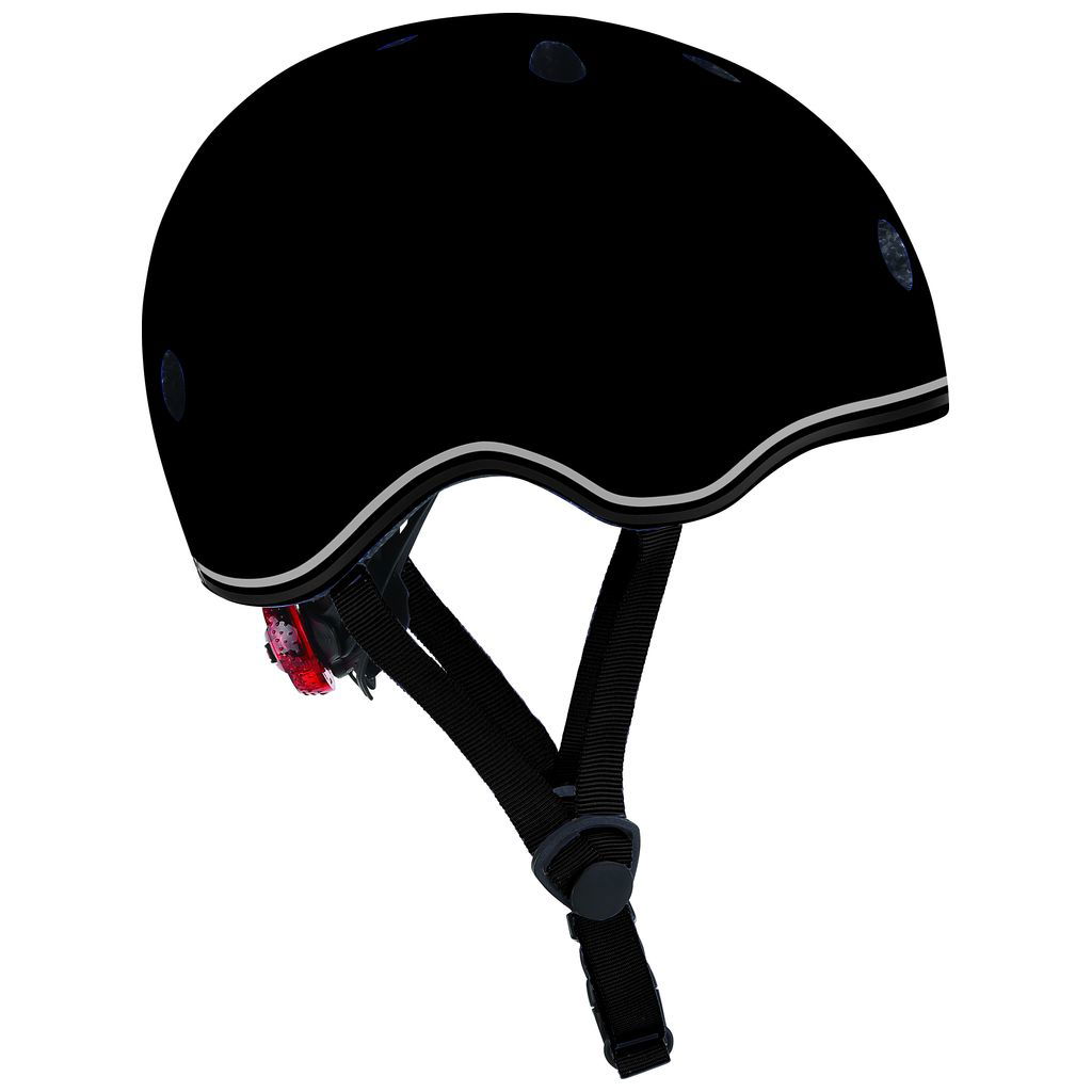Globber GO UP Lights Kinderhelm schwarz im 4mybaby.ch Online-Shop für Babyartikel