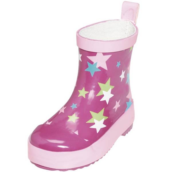 Playshoes Kids Wellington Boots Allover Stars pink