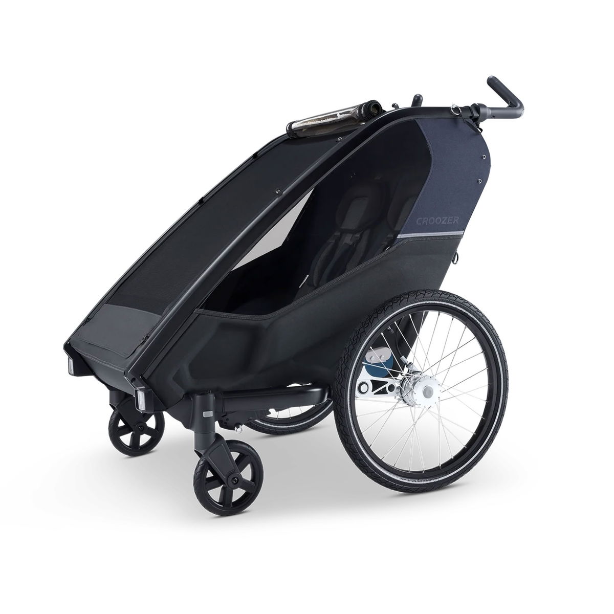 Product Image for Croozer Lykke 2in1 Trailer blueberry blue for 2 children