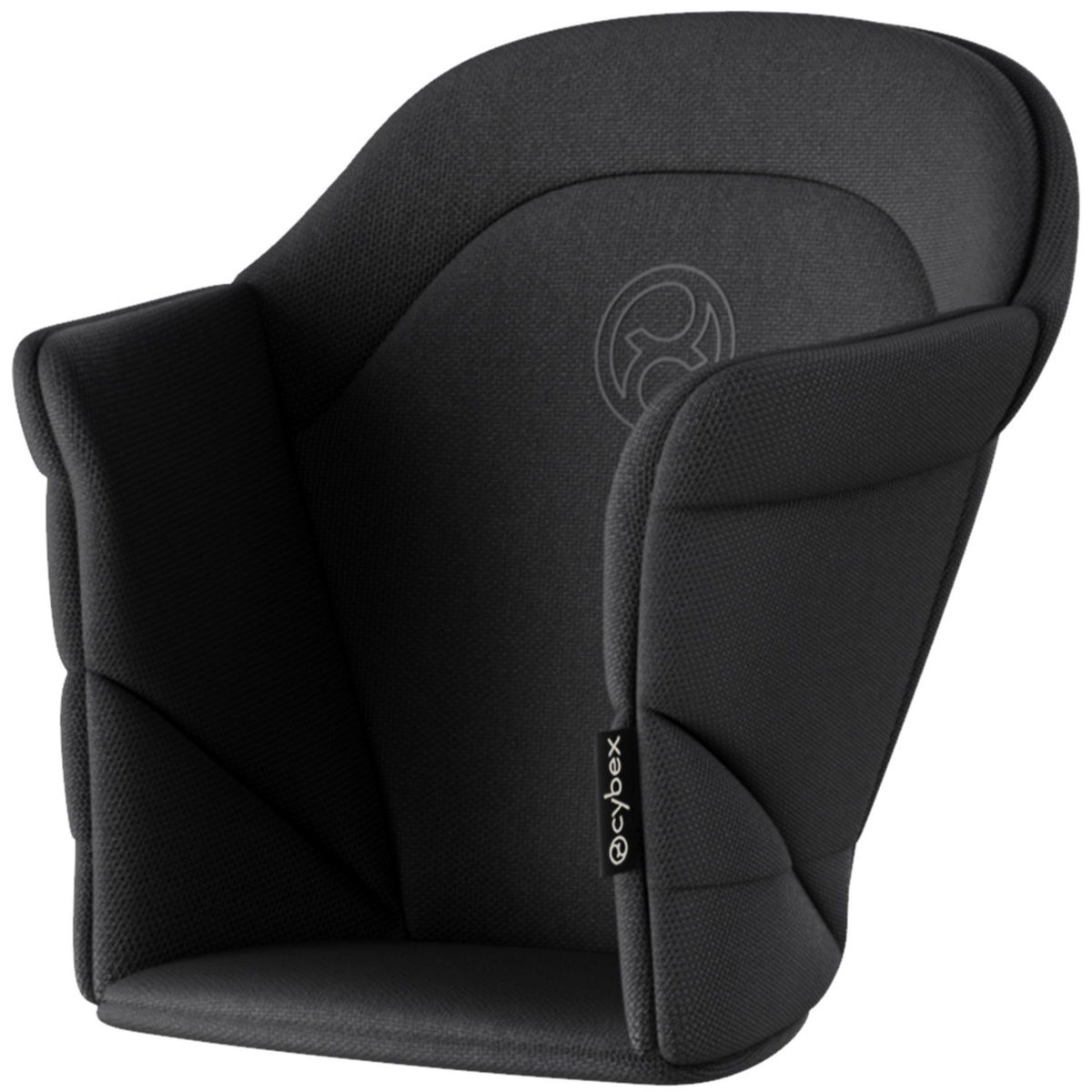 Schwarzer Aufsatz für Kindersitz mit Seiten-und Rückenpolste