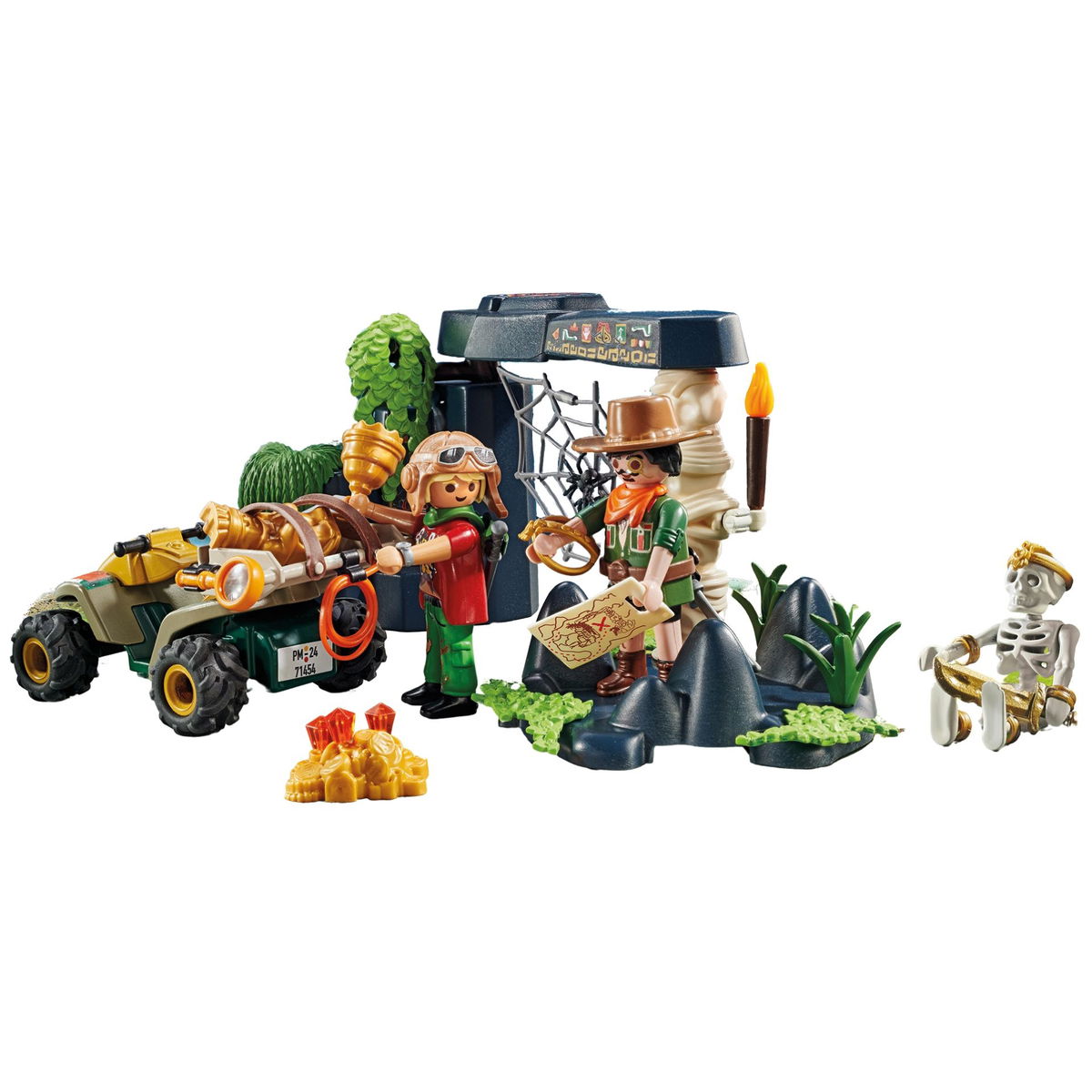 COSTRUZIONI PLAYMOBIL CACCIATORI di tesori nella giungla 71454 EUR 33