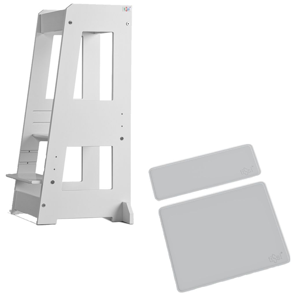 Product Image for tiSsi Lernturm FELIX mit Anti Rutschmatten Set weiss