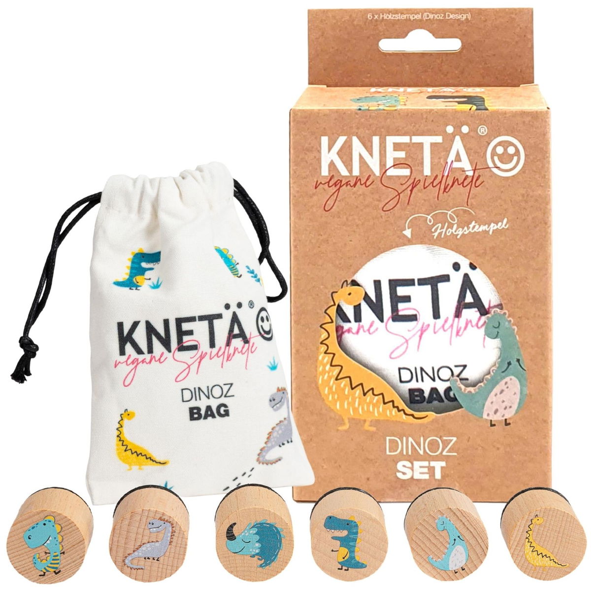 Product Image for KNETÄ Wooden stamp set Model Dinoz