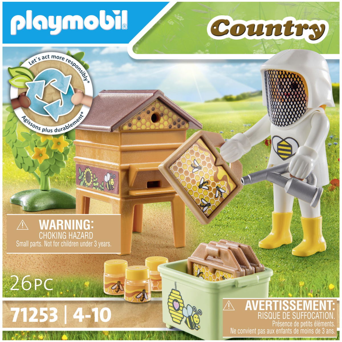 PLAYMOBIL Country 71253 Beekeeper: Exciting toy for little animal