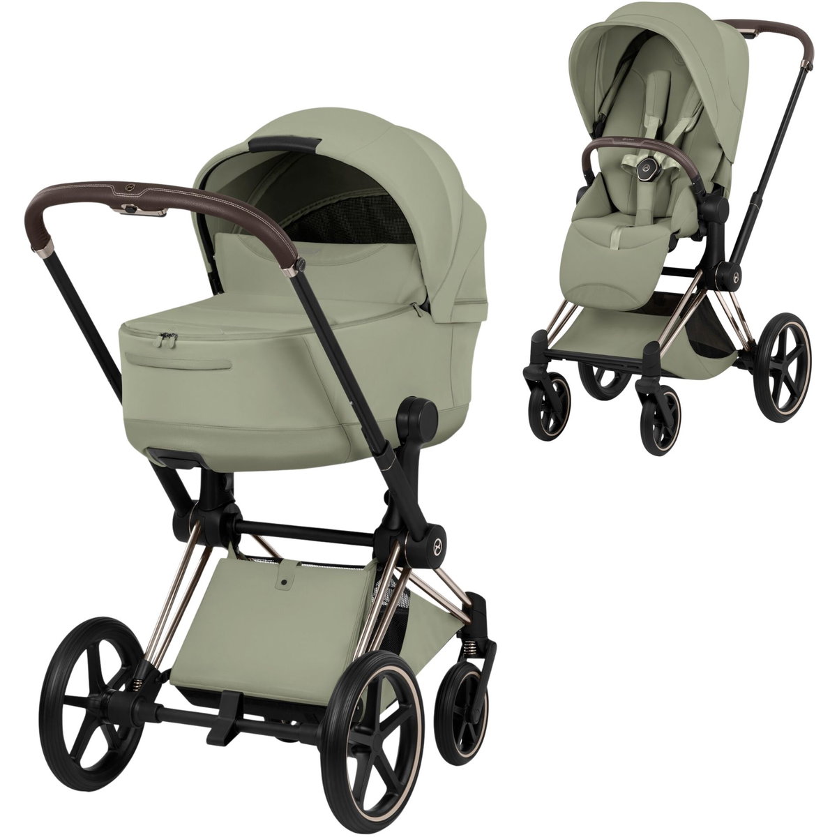 Product Image for CYBEX Priam Style champagne gold Set sage green mid green