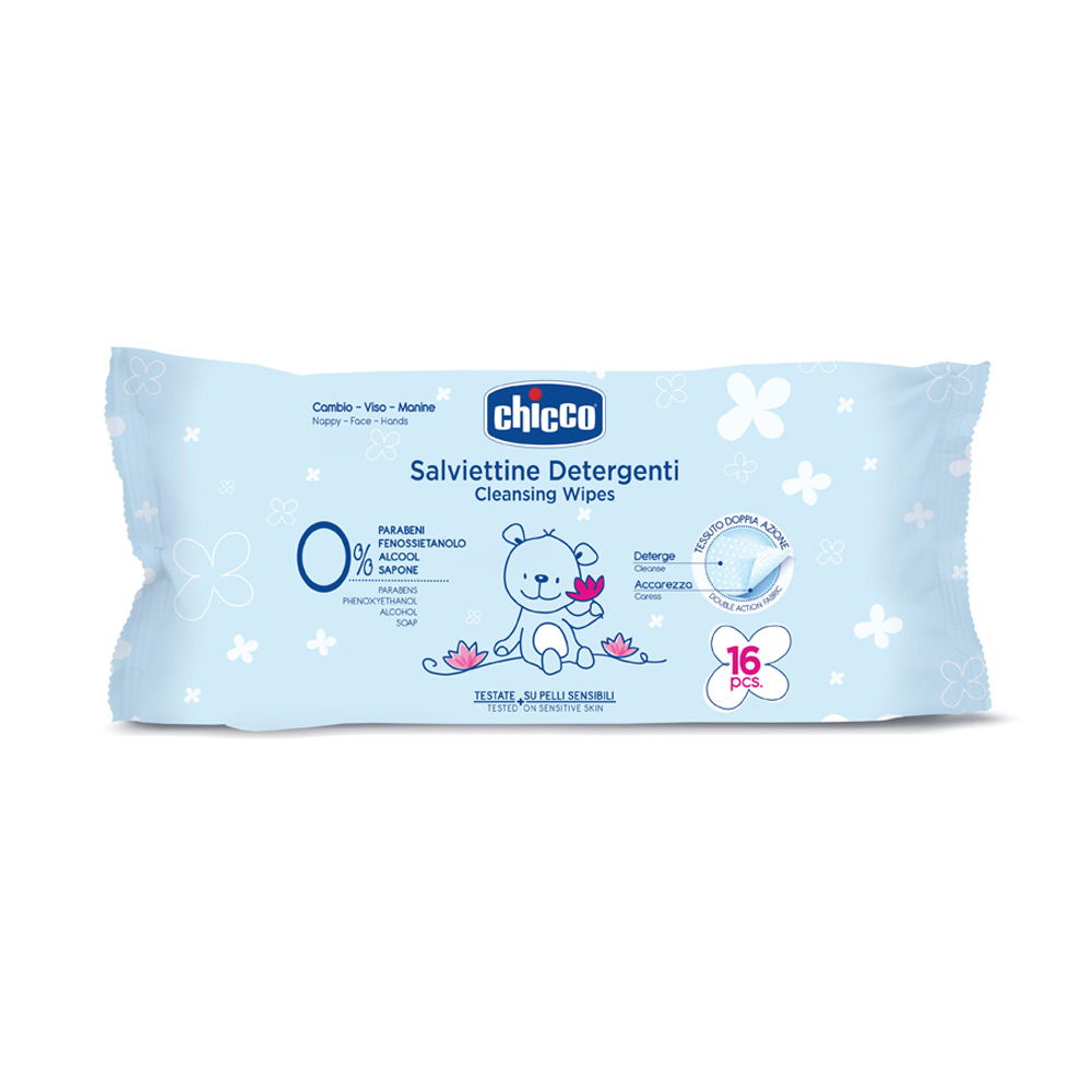 Chicco Lingettes nettoyantes pour bébé des soins doux pour une