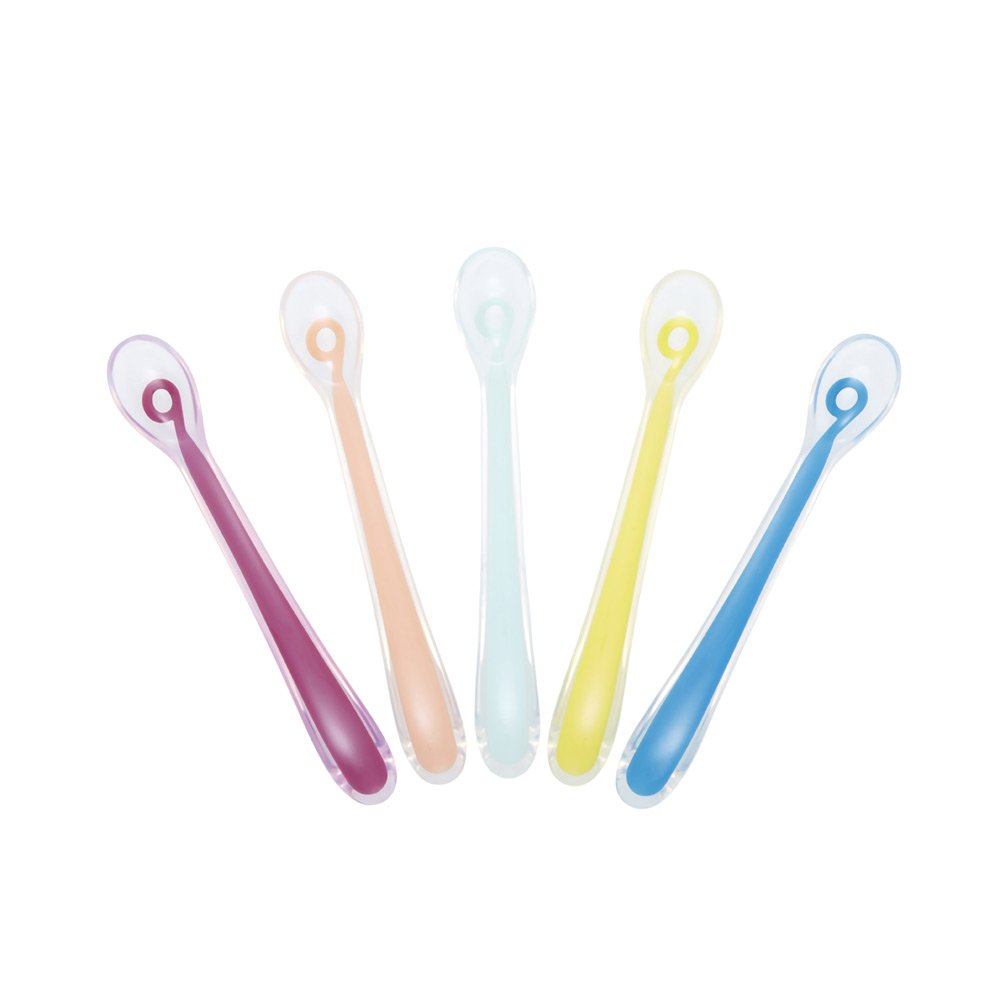 Babymoov Silikonlöffel 5er Set - Praktisches Besteck für Babys