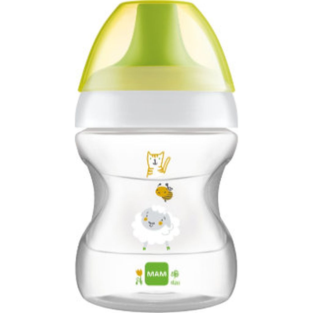 MAM Learn To Drink Trinkbecher 190 Ml - Schnabelbecher Für Babys Ab 6 Monaten (Traktor Design)