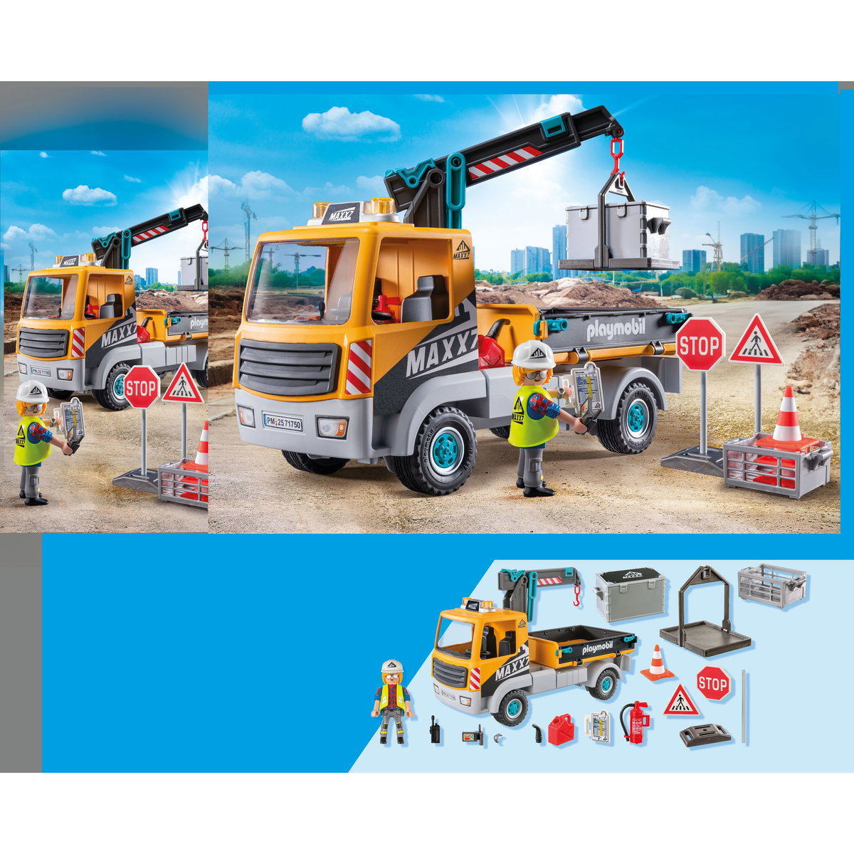 Camion De Chantier Jouet – Lot Complet Avec Excavatrice, Grue, Effet Lumière/son, Dès 3 Ans