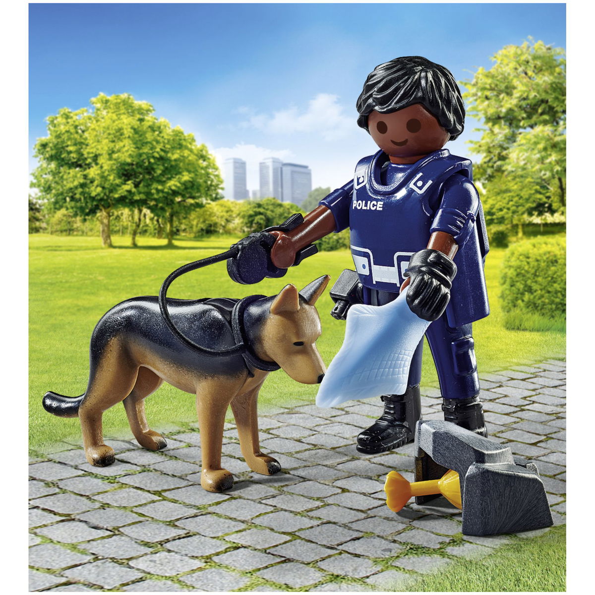 PLAYMOBIL City Action 71162: Policeman with sniffer dog exciting