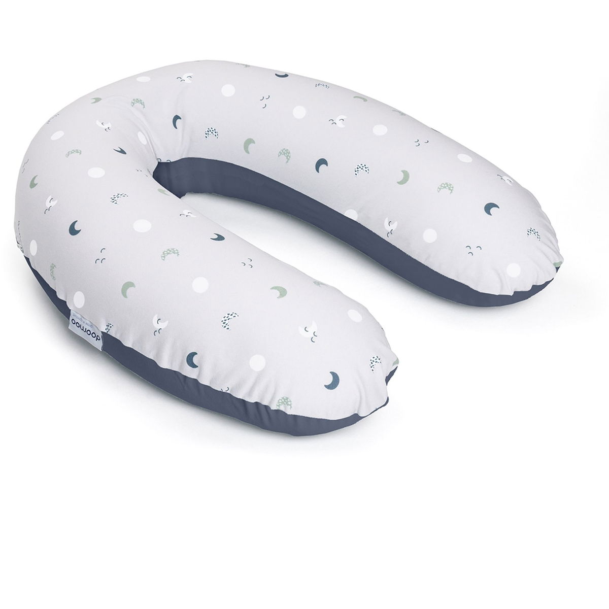 Product Image for doomoo nursing cushion cover moon blau grau