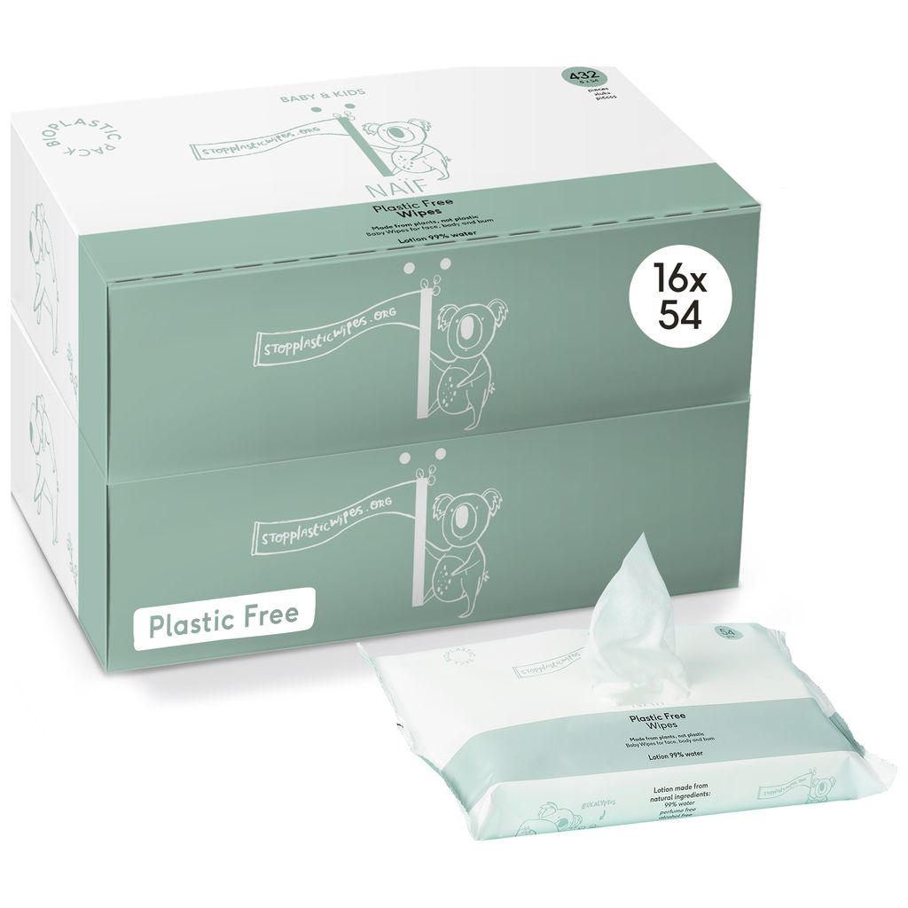Product Image for Lingettes humides pour bébé NAÏF sans plastique