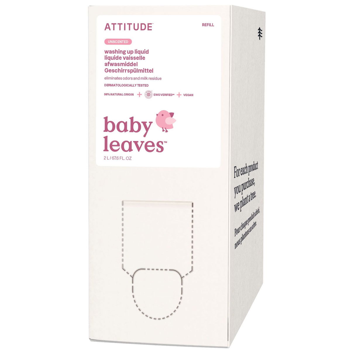 Product Image for Recharge de liquide vaisselle Attitude Baby Leaves