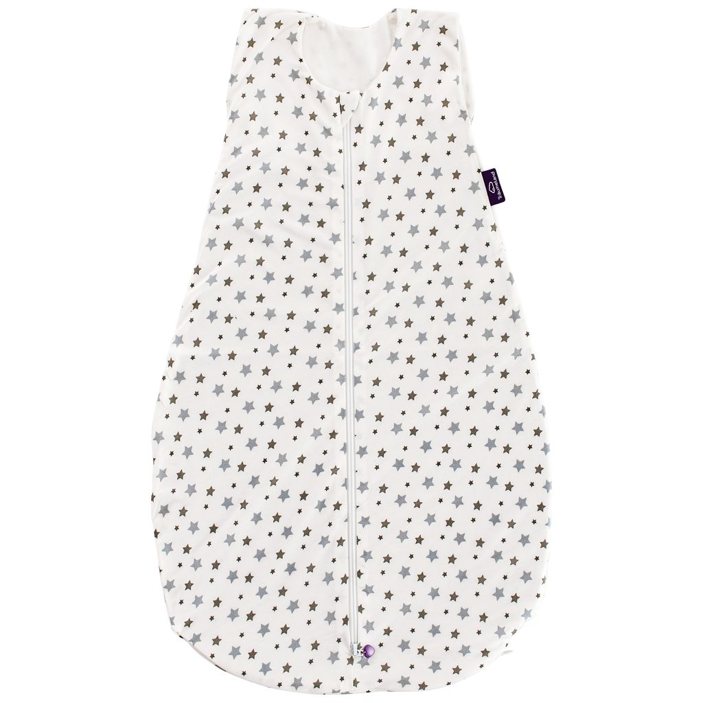 Product Image for Träumeland Liebmich Tencel Sommerschlafsack white with grey stars Grösse 110 Temperaturausgleichend