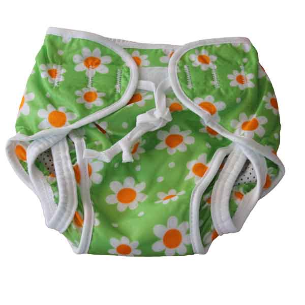 kushies bath nappies Daisy green 11-18kg