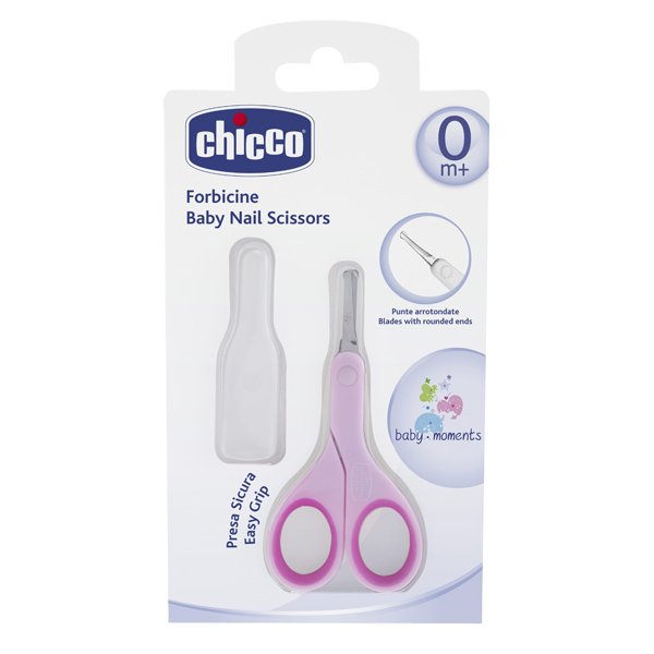 Chicco Baby Scissors with Protective Cap pink