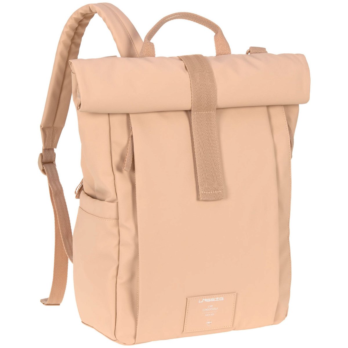 Product Image for Lässig Green Label Rolltop Up changing rucksack peach rose