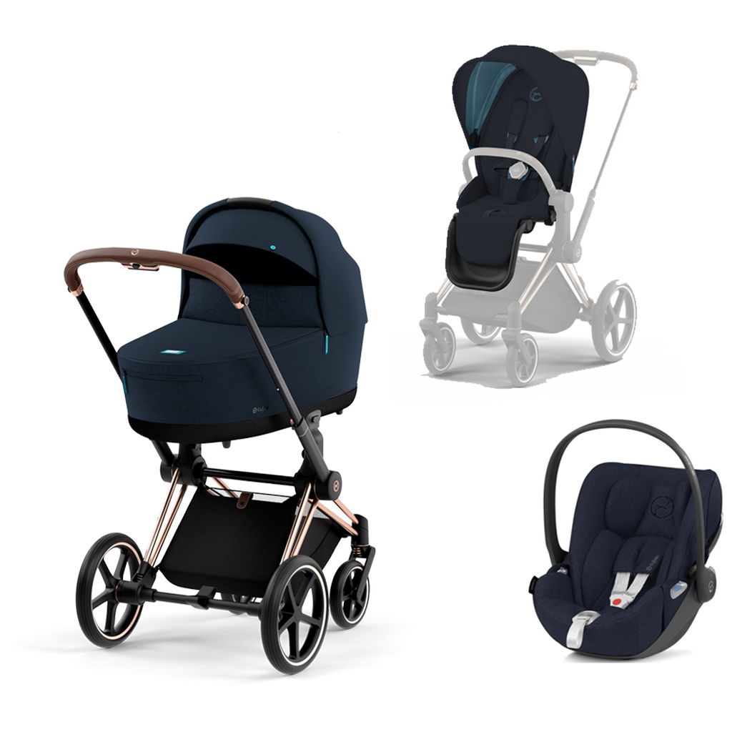 Baby Stroller Cybex Priam 2019 Indigo Blue Cybex Priam Rosegold