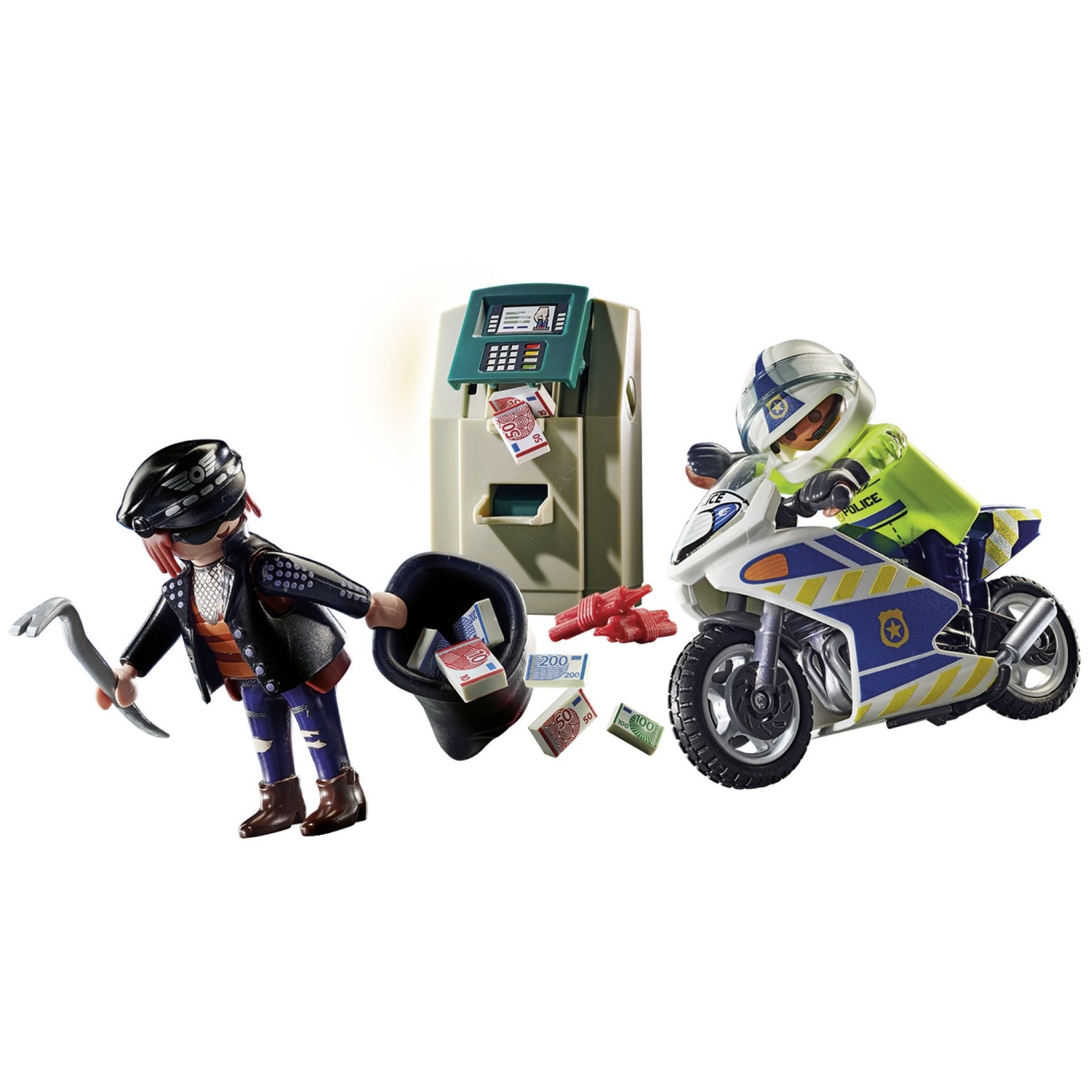 PLAYMOBIL City Action 70572 Polizei-Motorrad Verfolgung des Geldräubers