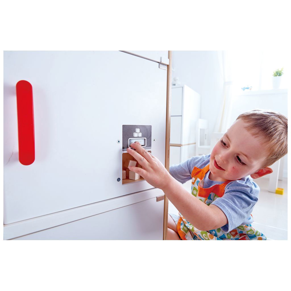 Hape White Fridge with Freezer Compartment Toys for Kids Room