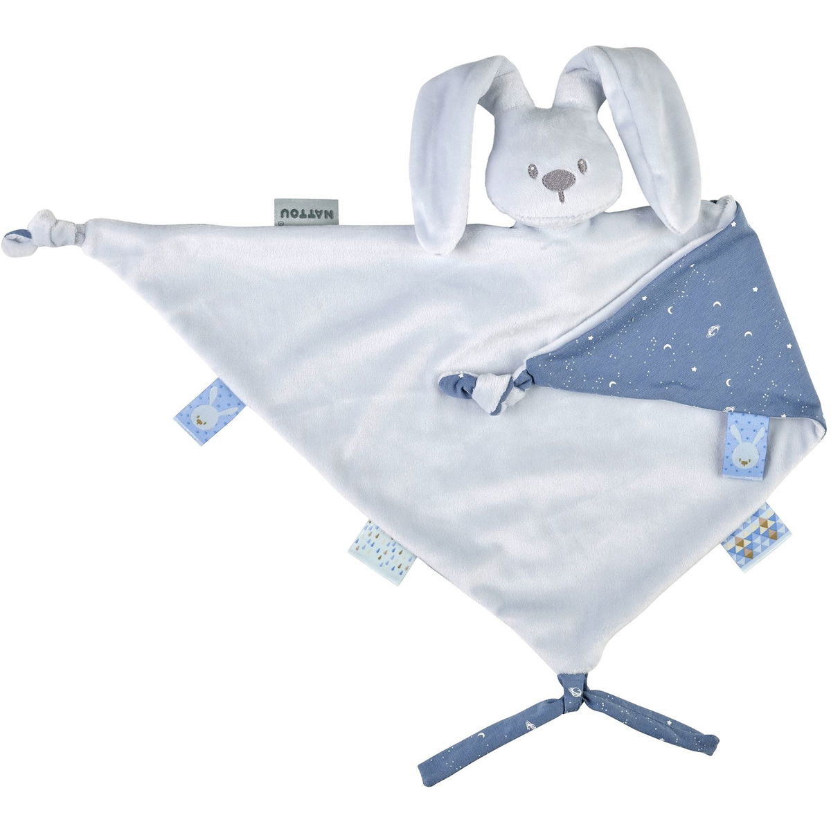 Product Image for Nattou Kuscheltuch Leuchteffekt hellblau