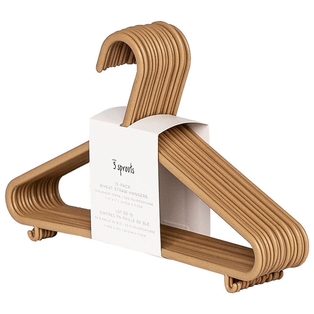 3 Sprouts Wheat Straw Coat Hanger