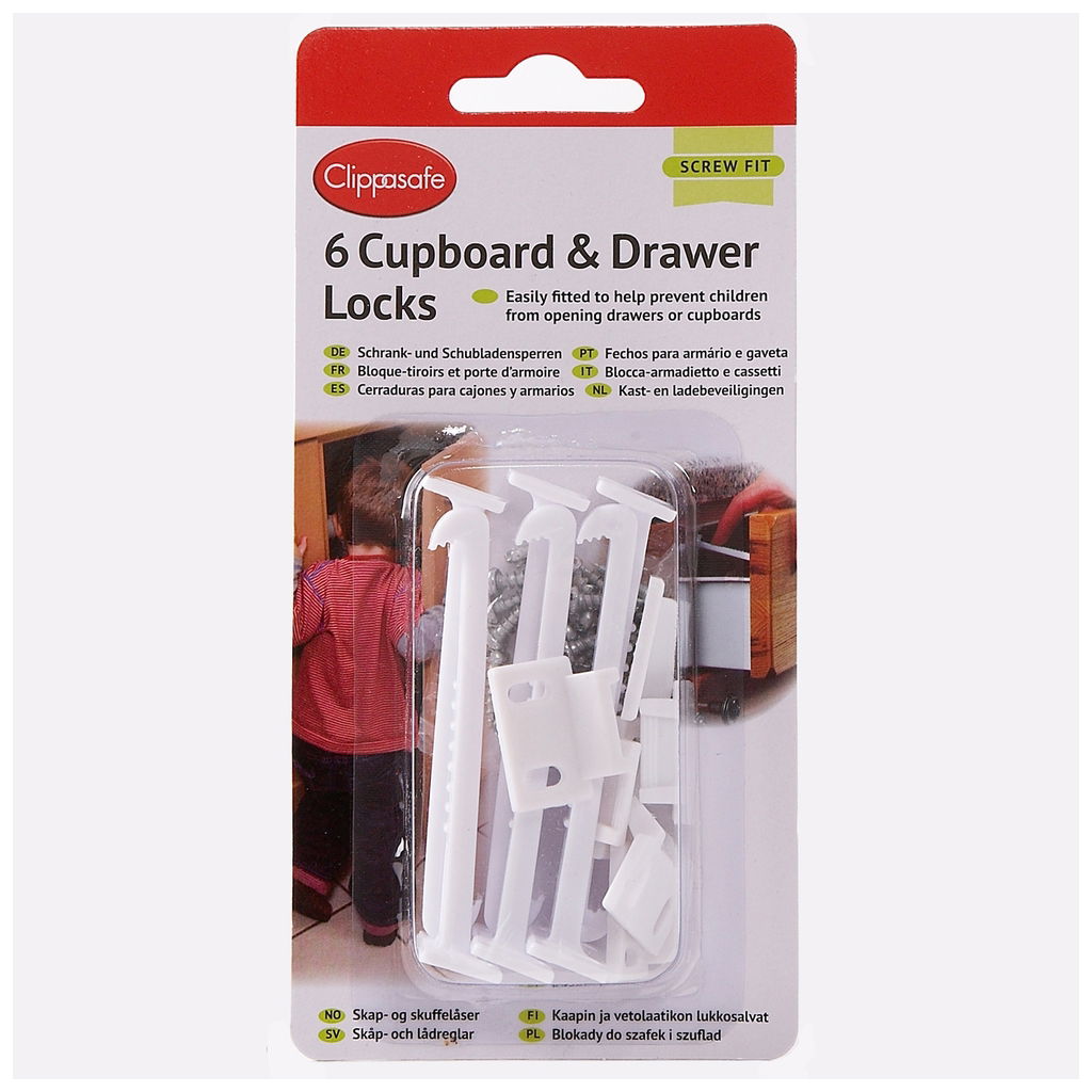 Clippasafe cabinet and drawer locks