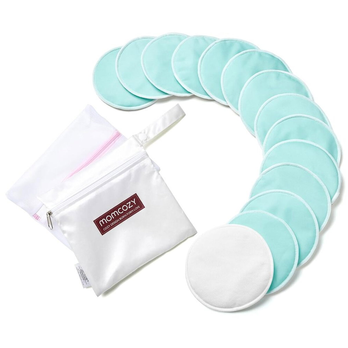 Product Image for Momcozy Reusable Nursing Pads Model Thick Package size 14 pieces
