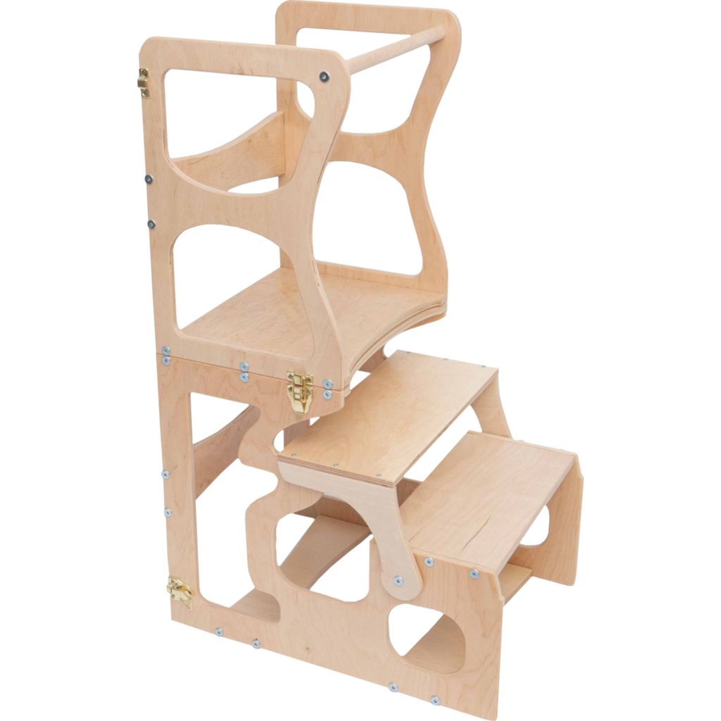 Xiha Montessori Learning Tower Observation Tower Adjustable In 4 Heights Protected On All Sides