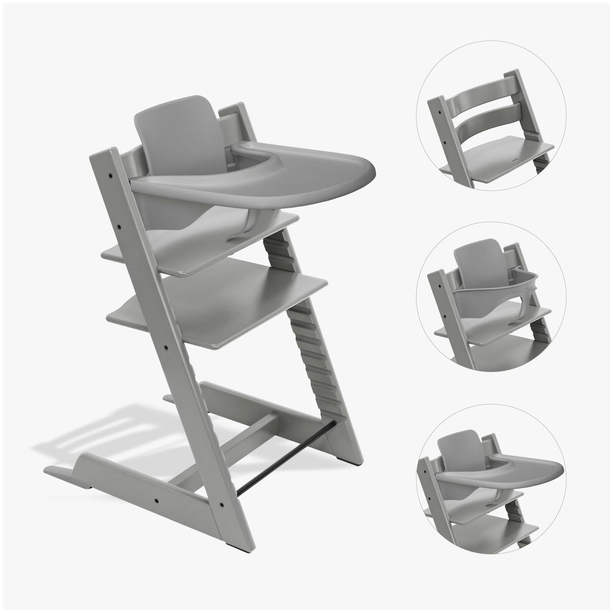 Seggiolone Stokke Tripp Trapp Con Vassoio - Legno Naturale E Baby Set - Foto 5