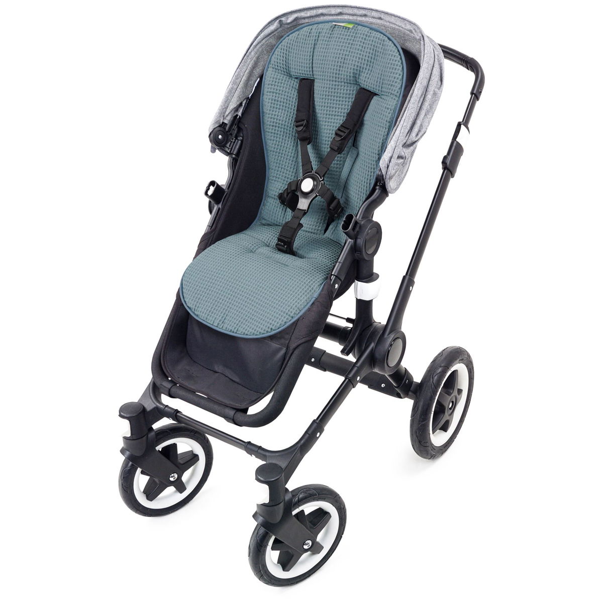 LAT Baby Sitzauflage Kinderwagen - Reversibel Baumwolle Dinosaurier+Giraffe