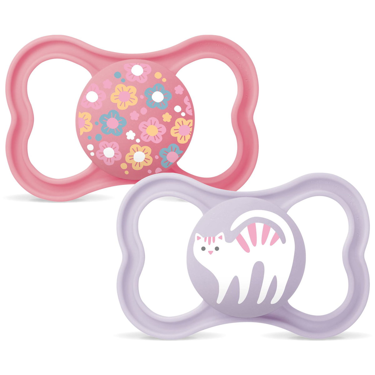 Product Image for MAM Supreme Silicone Pacifier Flowers/Cat Size 16+M age from 16 M