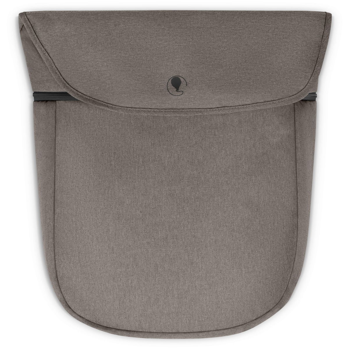 Brauner Fusssack für Kinderwagen von oben fotografiert