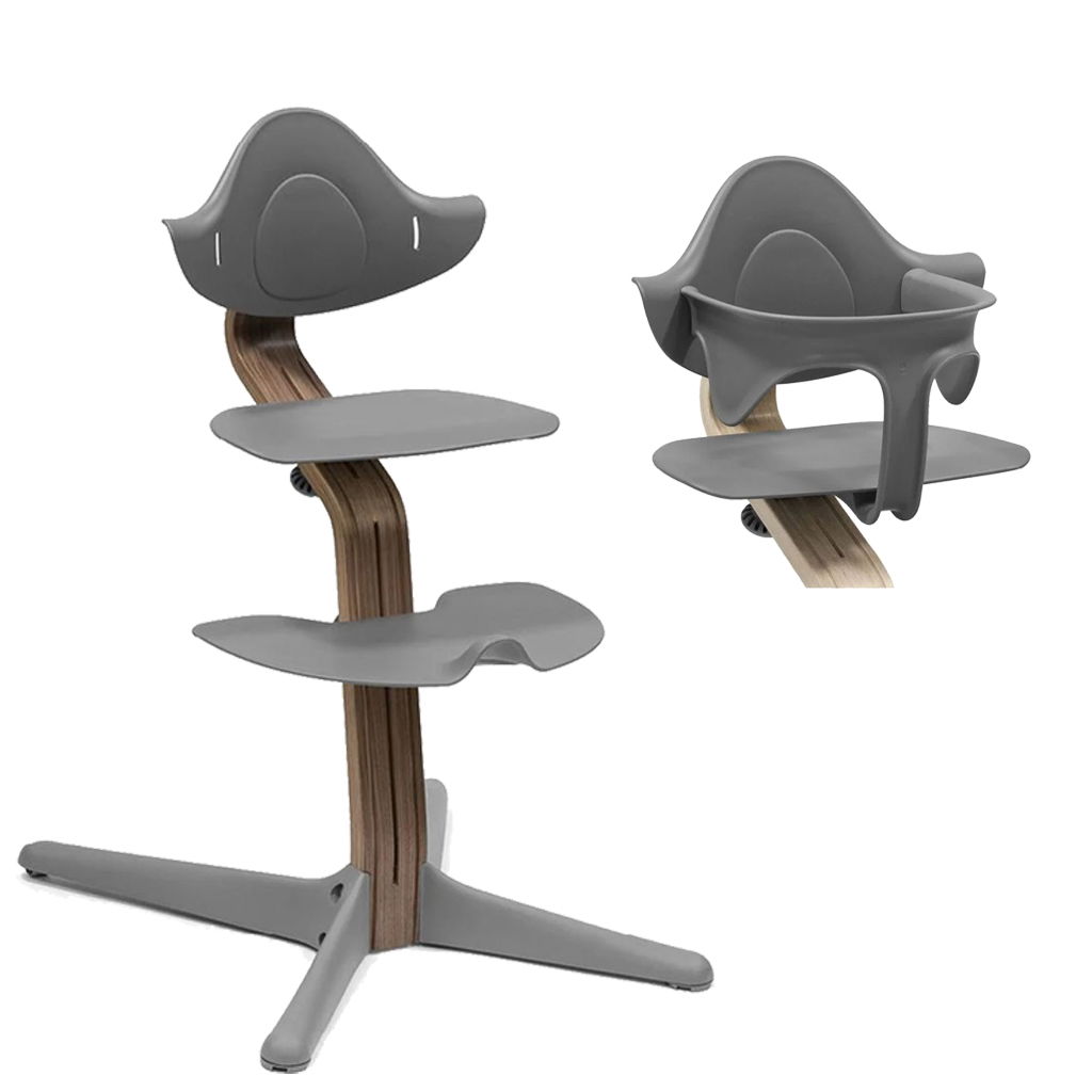 STOKKE Nomi Walnut Chair Baby Set grey