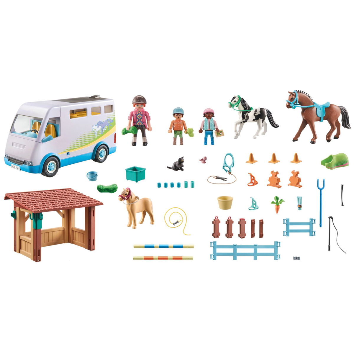 PLAYMOBIL Horses of Waterfall 71493 Mobile Riding School