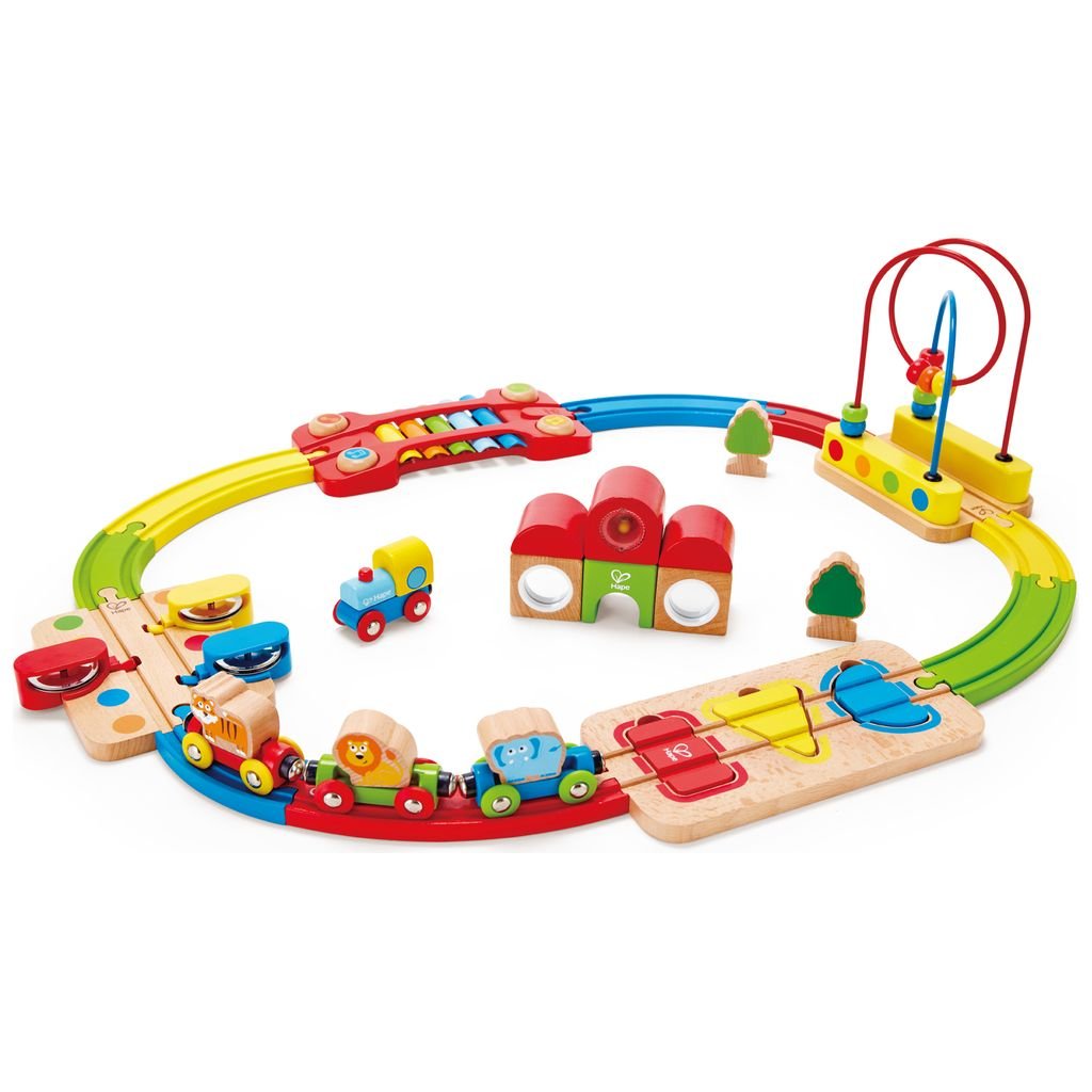 Hape Rainbow Puzzle Railway Set