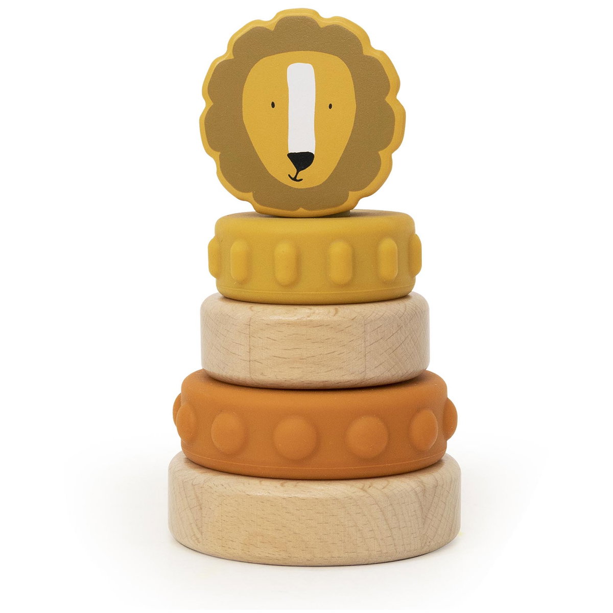 Product Image for trixie Stapelturm aus Holz und Silikon mr. lion