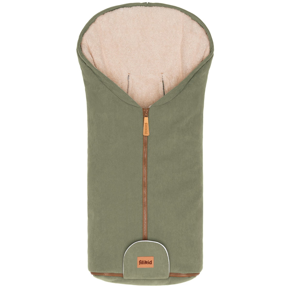 Product Image for fillikid Nevis Cord Footmuff sage Filling Synthetic